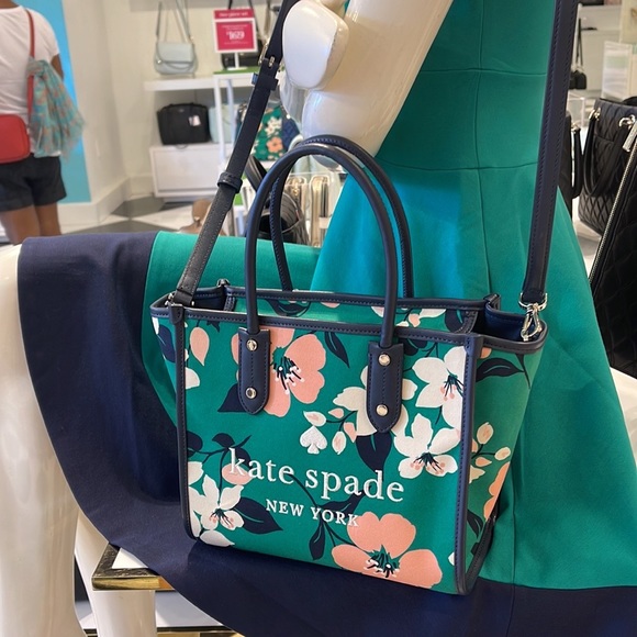Kate Spade Lily Blooms Small Tote Crossbody Green Multi K7302 - Picture 14 of 16